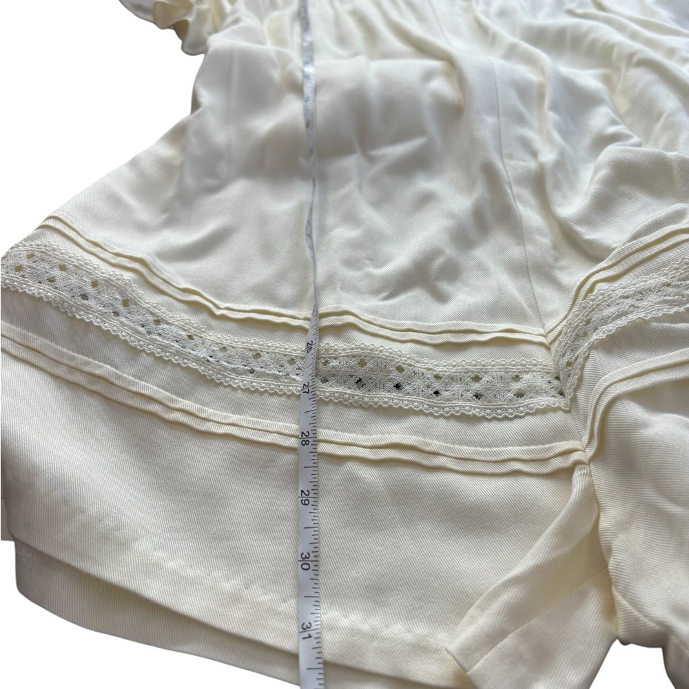 Anthropologie Mare Mare NWT Ivory Victorian Boho Romper XS Summer Romantic Cream - Picture 12 of 15